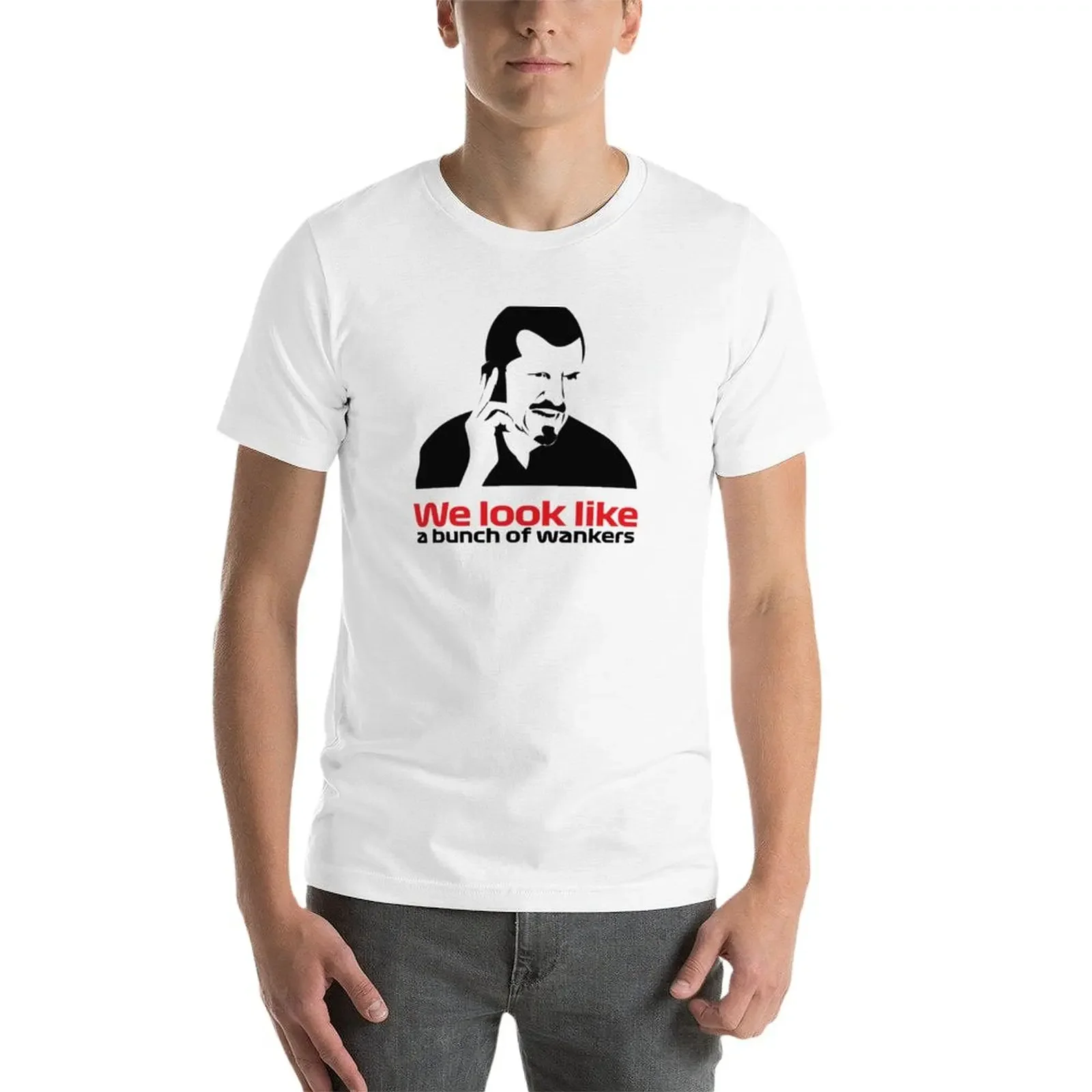 Camisetas gráficas de Gunther Steiner masculinas, parecemos um bando de Wankers, blusa F1, tops de anime