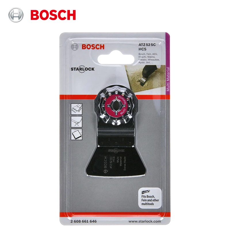 شفرات منشار متأرجحة احترافية من Bosch Starlock Atz 52 Sc بقايا صلبة شفرة منشار متعددة المهام لـ Gop12V-28 Gop185-Li