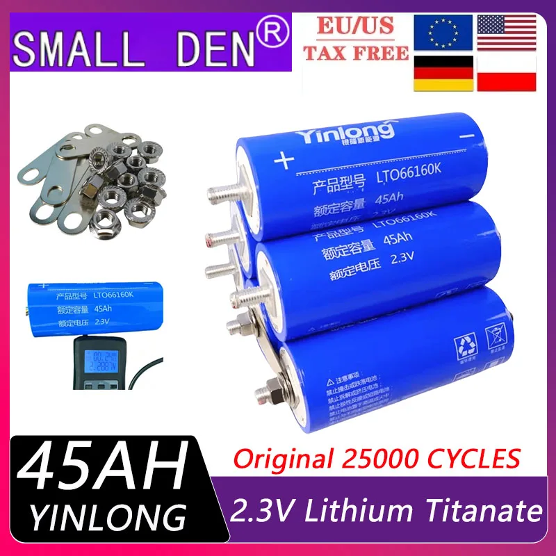 

100% original yinlong 2.3V 45Ah Lithiumtitanat-Batterie lto66160 10c Entladung DIY 12V 24V Nieder temperatur beständige Batter