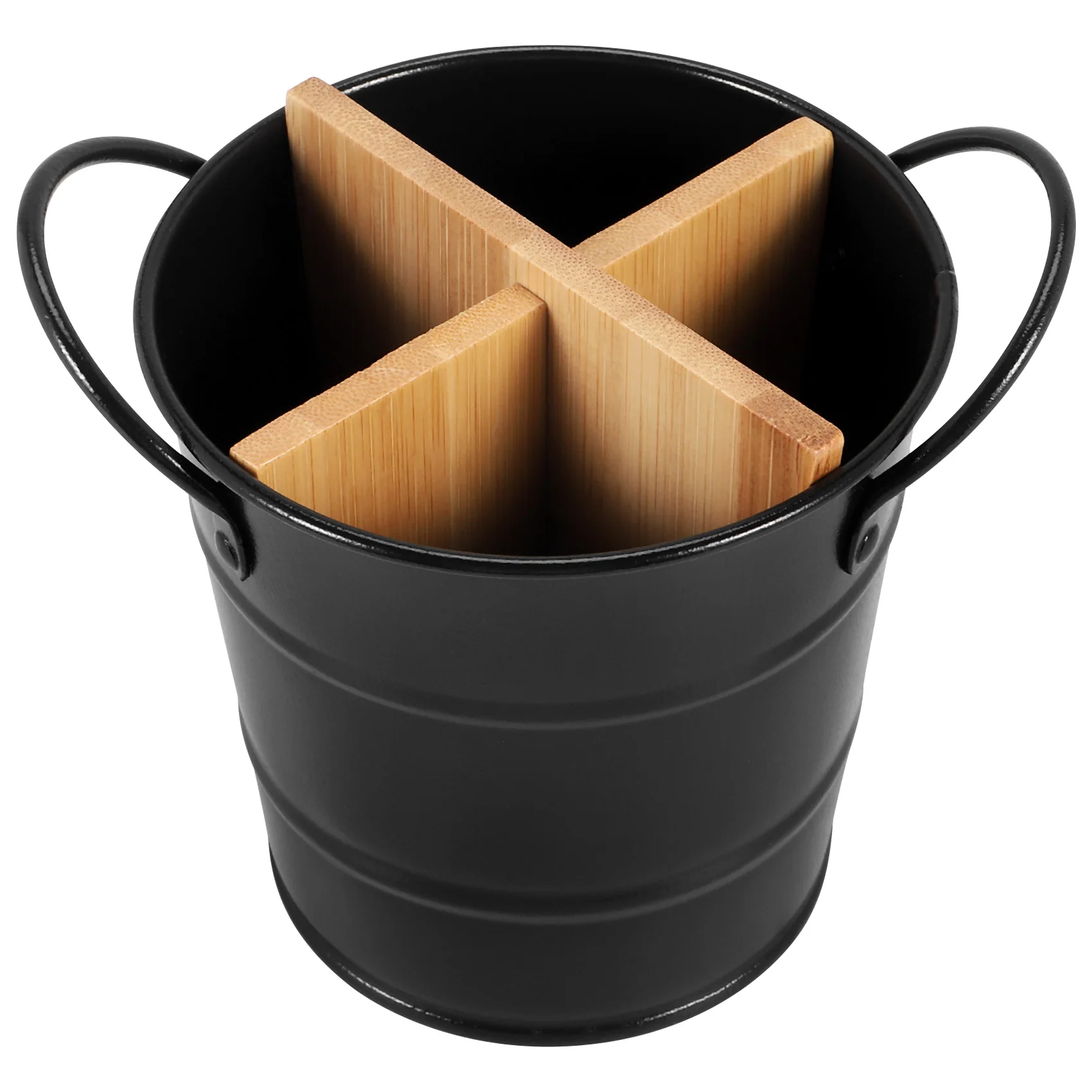 AT21-Kitchen Cutlery Organizer Knife Stand Storage Holder Separate Spoon Fork Chopstick Kitchenware Cooking Tool Bucket