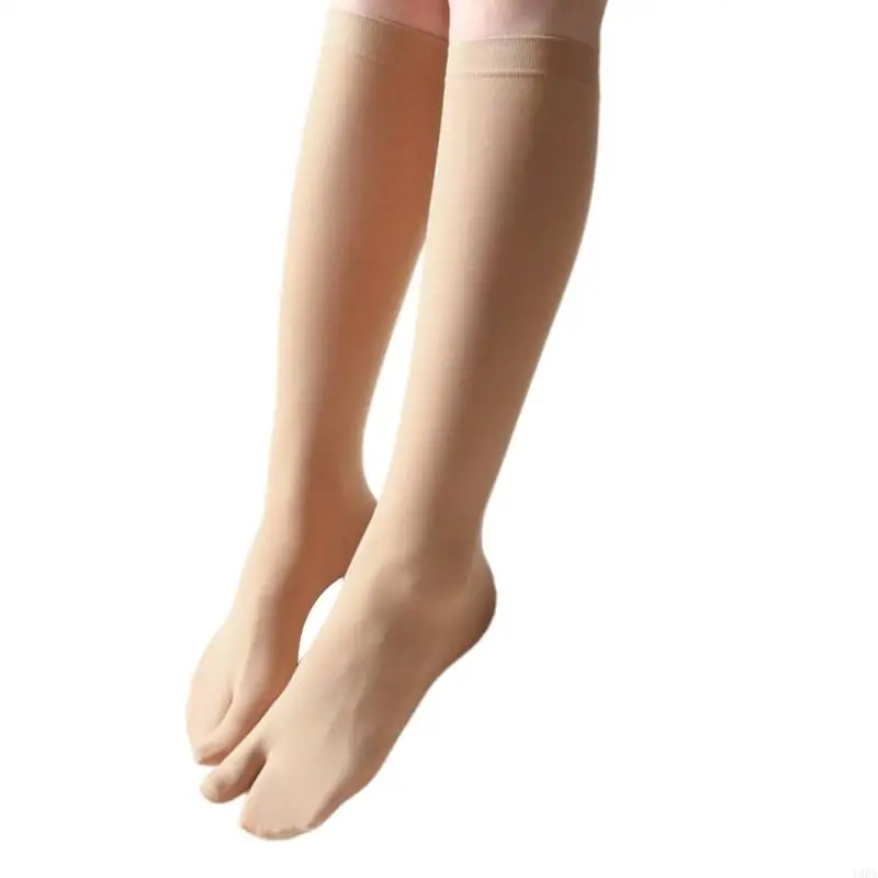 Y88A Estilos japoneses tradicionales Longitud rodilla Calcetines DISPARA DEL TOE CALDINGS TOE SOBRE SOCKS PARA