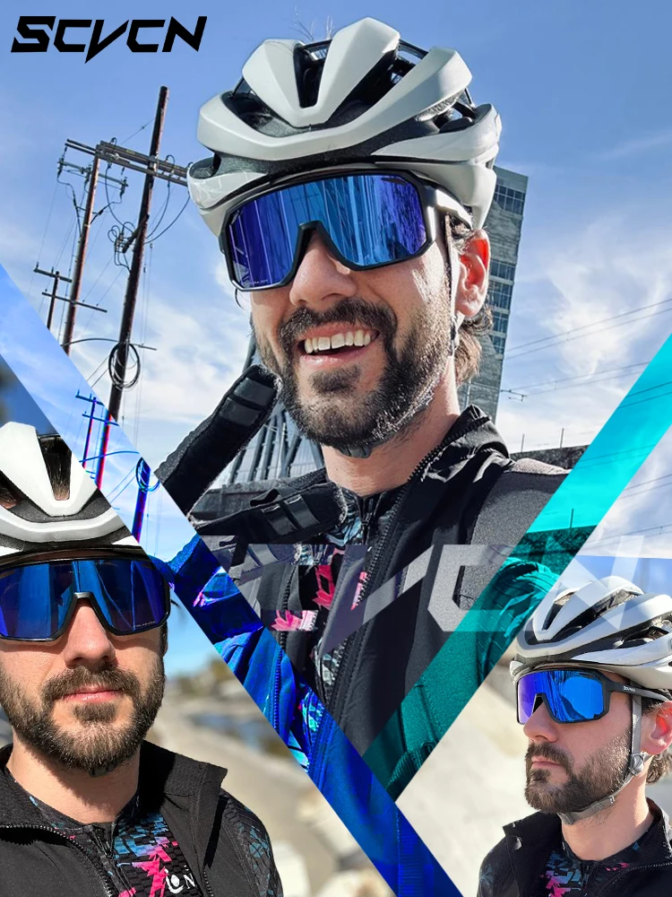 AliExpress SCVCN Cycling Glasses Fashion Sunglasses for Men MTB Bike Road Bicycle Eyewear Cycle Goggles Sports UV400 Hunting Driving