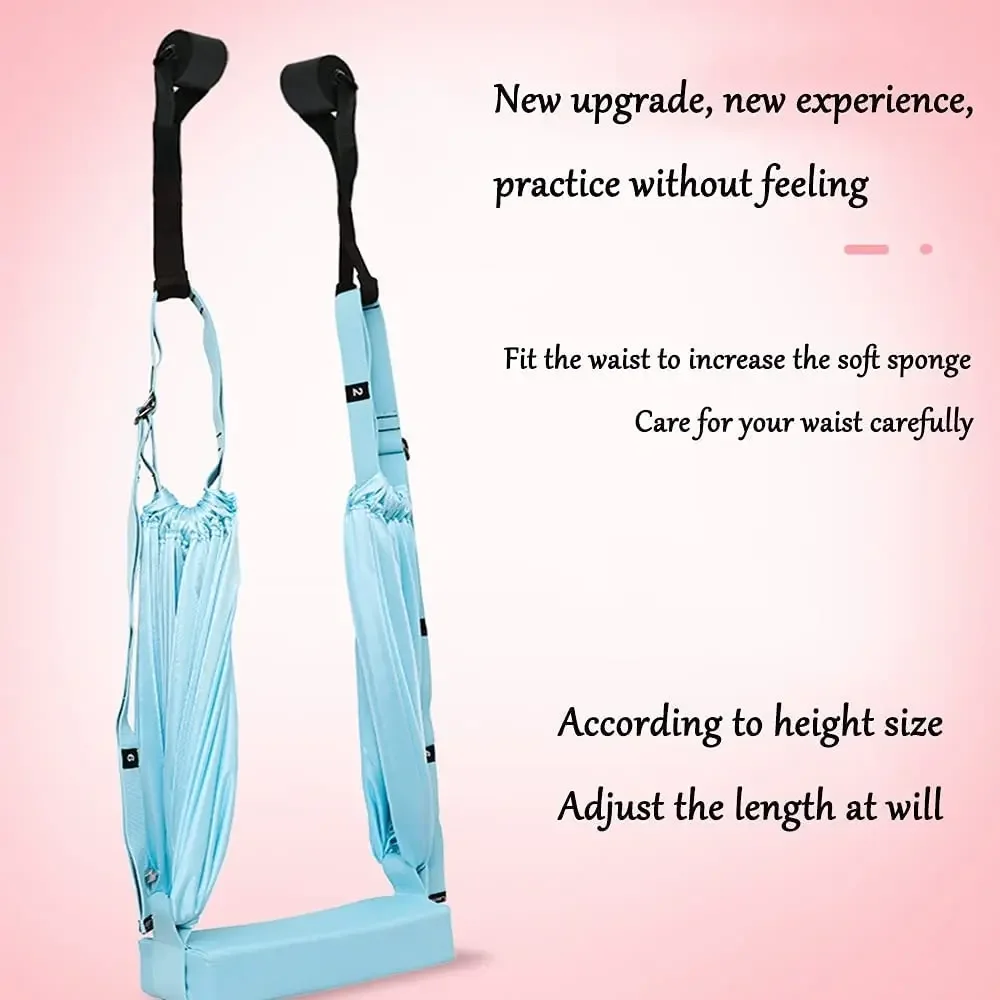 Adjustable Aerial Yoga Strap Elastic Stretch Door Hanging Yoga Belts Hammock Swing Fitness Handstand Rope Training Device Women