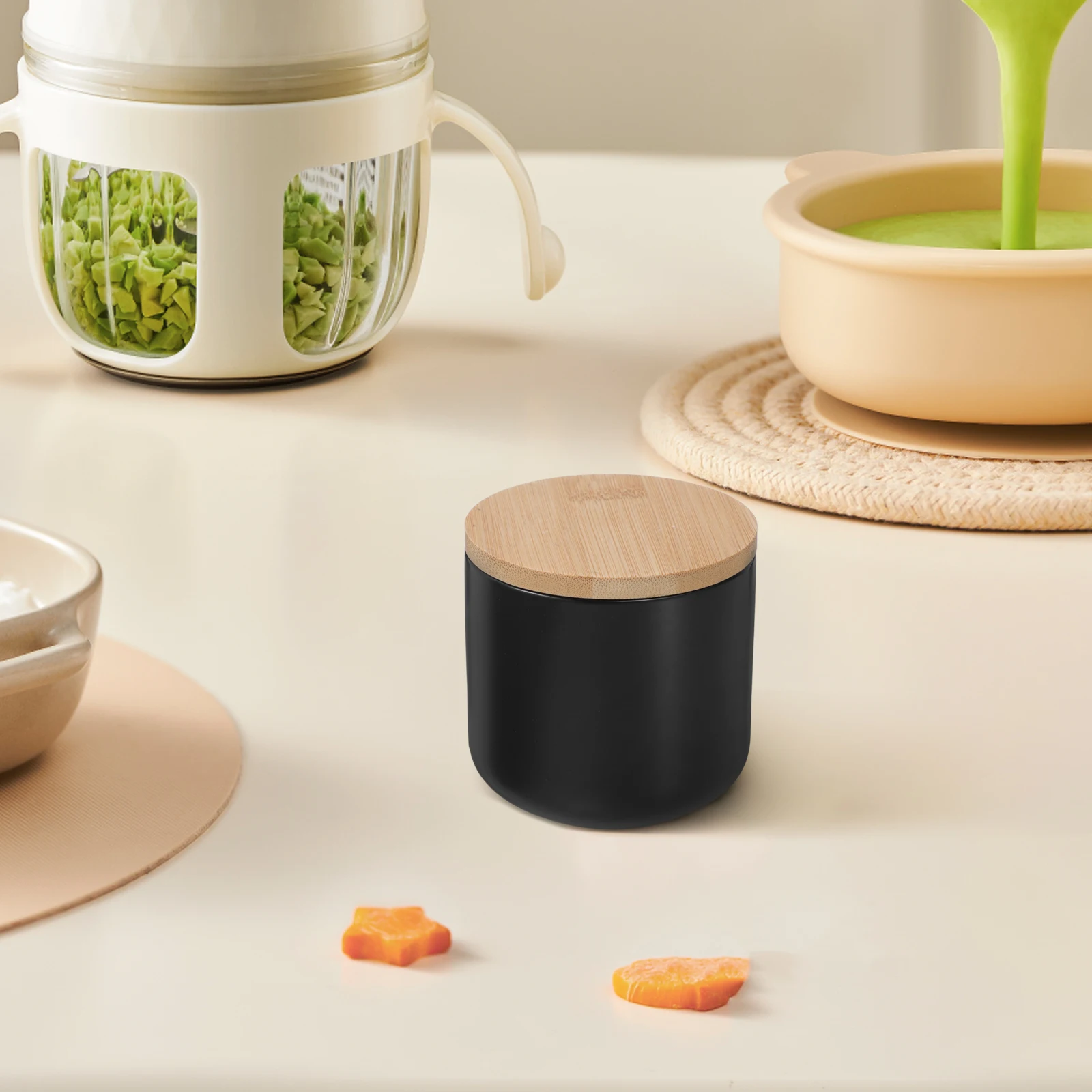 

Multigrain Storage Box Containers Pantry Kitchen Canisters Flour Airtight Sealed Ceramic Bowl Small Jar Porcelain Cereals