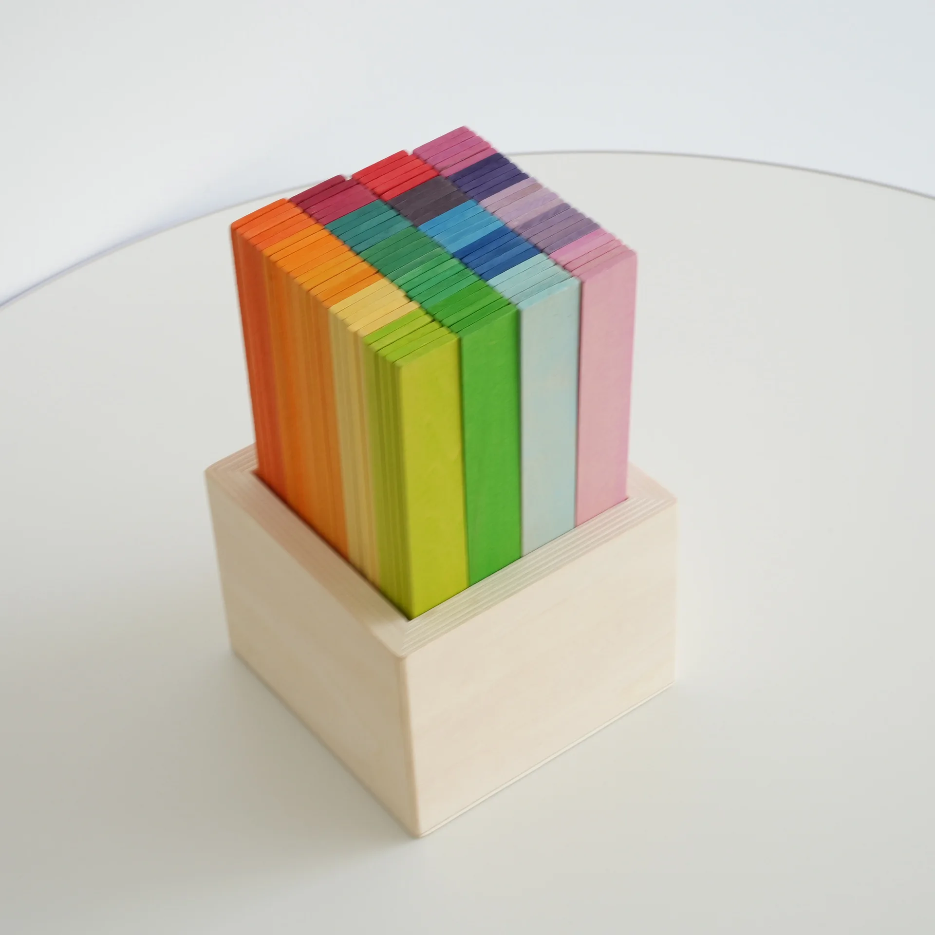 100 Pcs Rainbow Building Blocks Kindergarten Children's Puzzle Toys Early Education Color Cognitive Toys