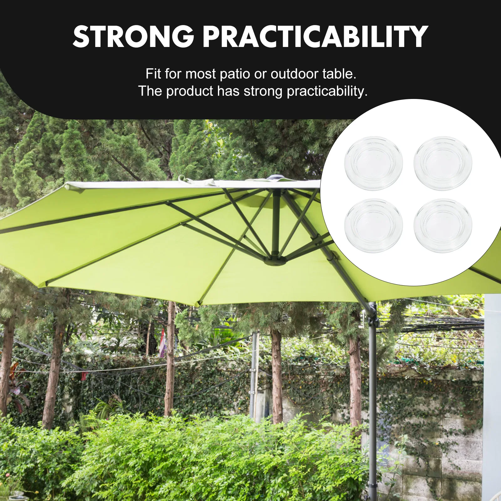 

4Sets Silicone Umbrella Hole Ring Caps Outdoor Patio Table Sunshade Fixing Tool Resistant Abrasion Temperature