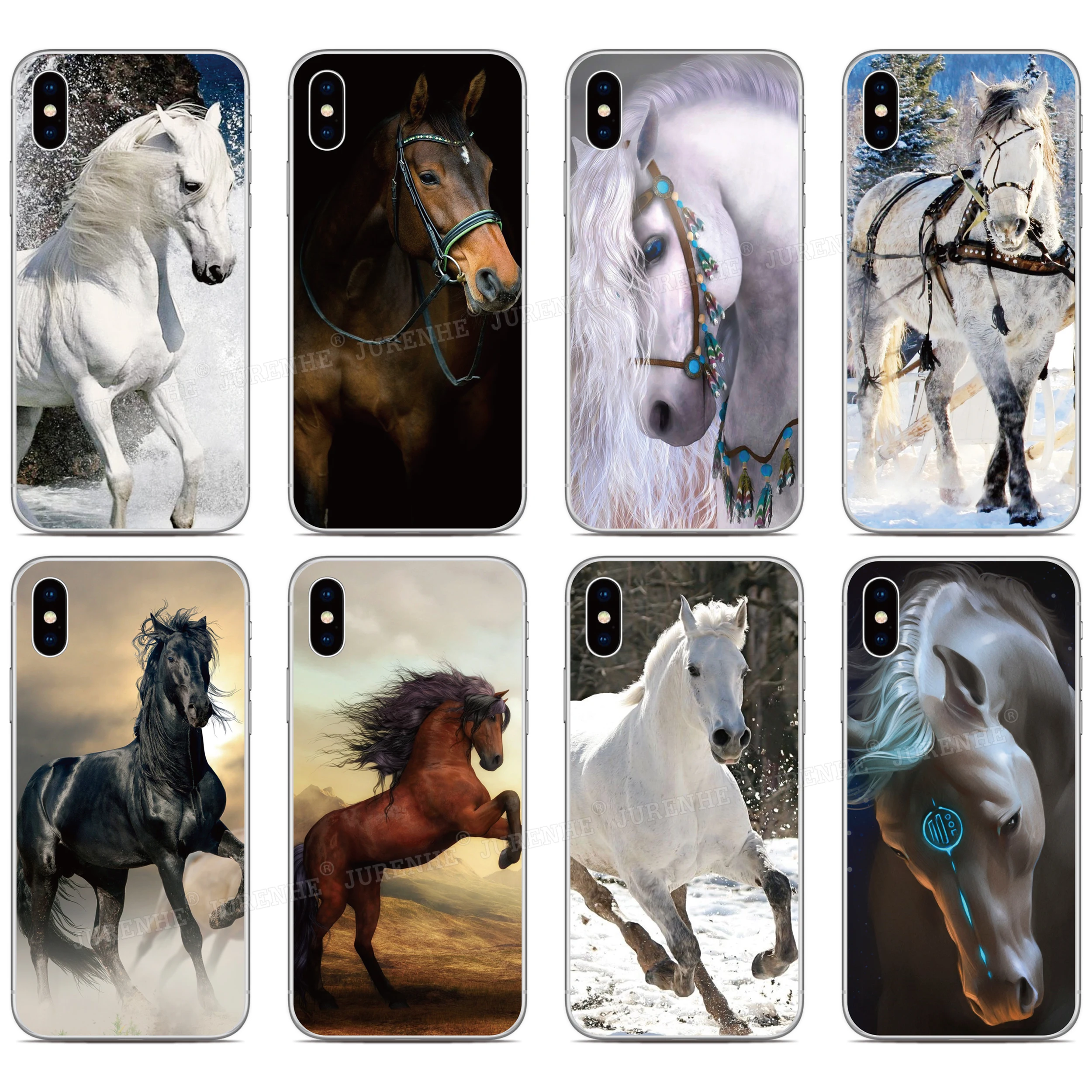 Black Horse Cover For BLU G91 C5 Max View 2 3 Bold N2 F91 Gigaset GX6 GX4 GS5 GS4 GS3 CAT S62 Pro S42 S52 S75 5G Phone Case