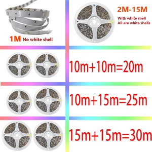 USB 5050 LED-Streifenleuchten für Wohnzimmer, RGB, Bluetooth, App-Steuerung, LED-Luces, flexible Diodendekoration, Lampeklebeband, 1-30 m 10 Hauptverkaufs -LED -Licht für Sofa - №10