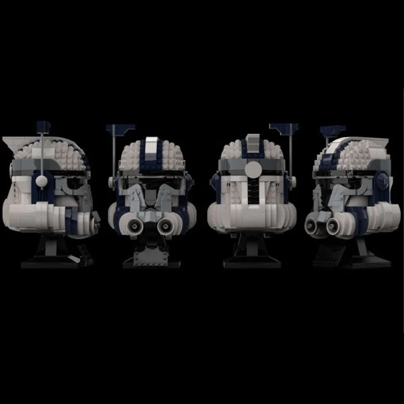 912 PCS 나이트 헬멧 조립 헬멧 MOC 맞춤형 모듈식 빌딩 블록 인기 교육용 브릭 모델 DIY 장난감 크리스마스 선물