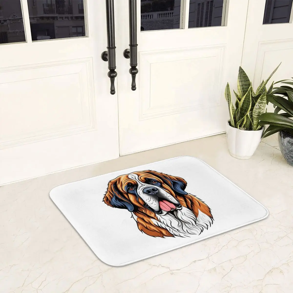St Bernards-felpudo antideslizante superabsorbente, alfombras de entrada para el hogar, cocina, dormitorio, pasillo