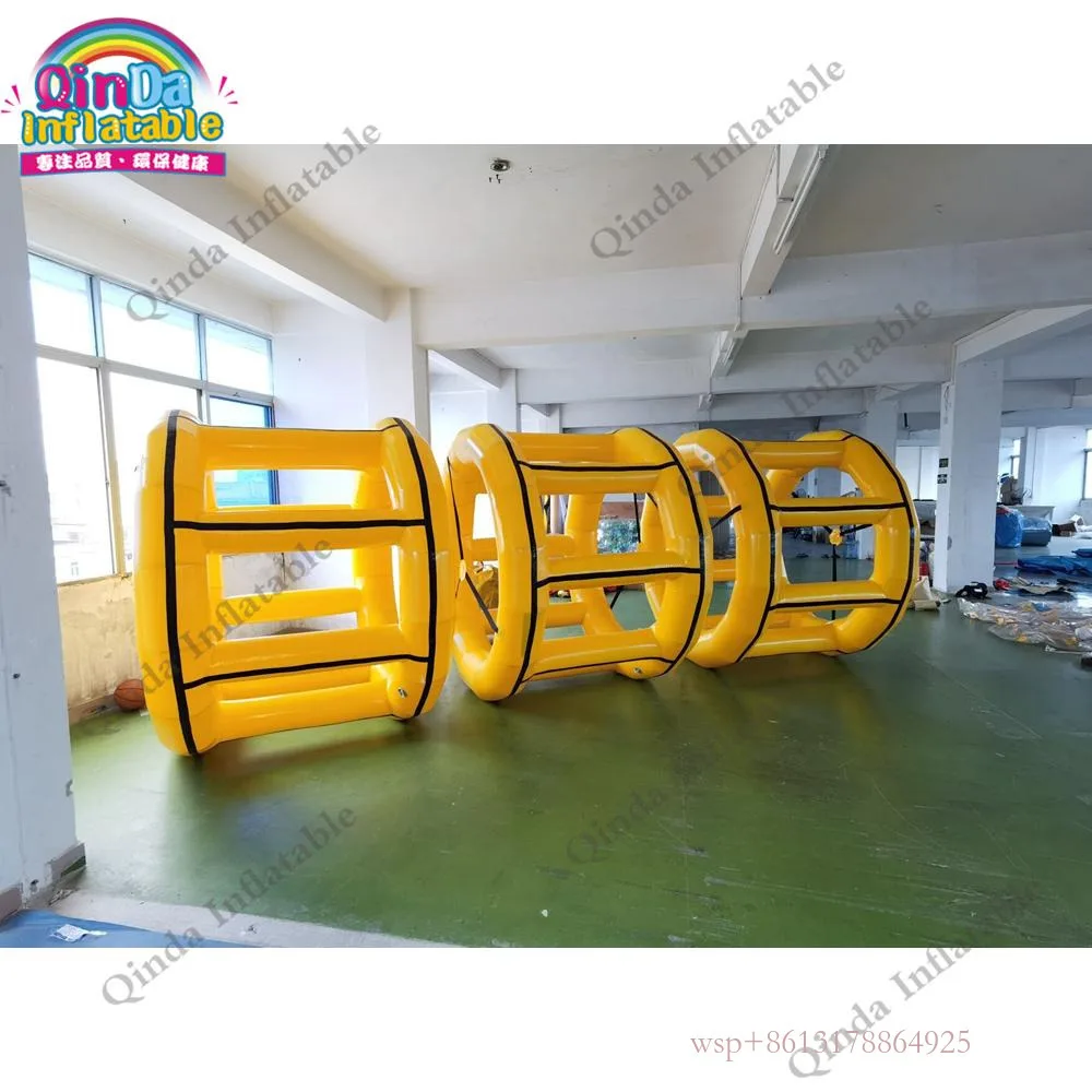 Diameter 2M Inflatable Water Walking Roller Wheel Customized Inflatable Water Cylinder With Air Pump