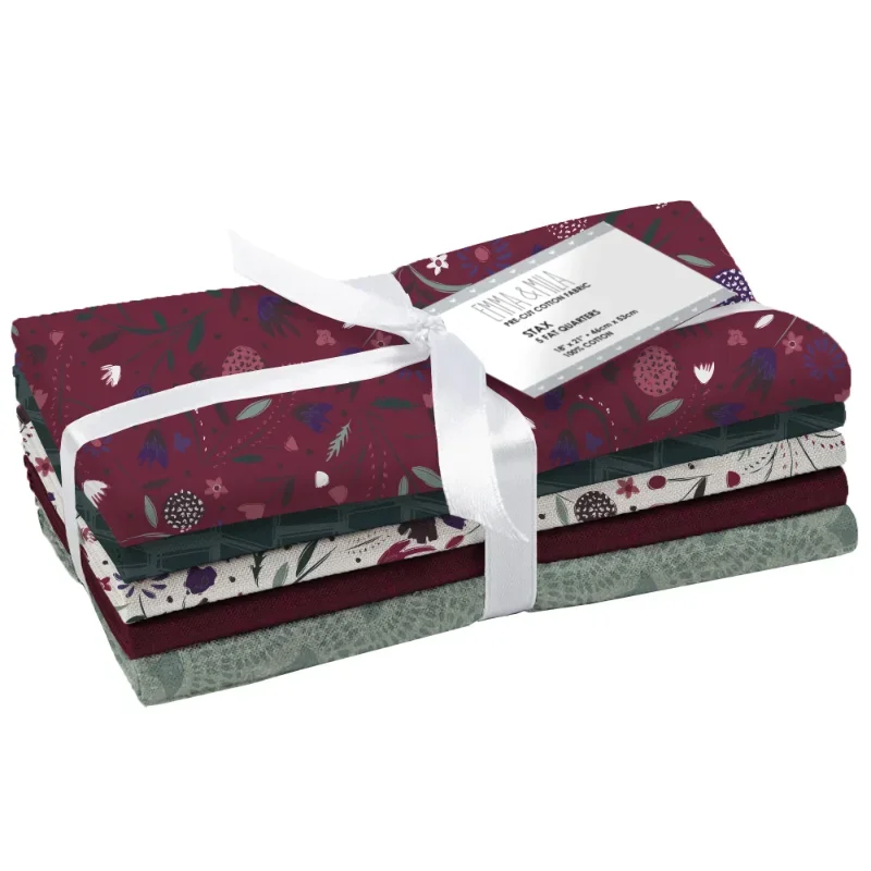 

Best.Hot-Sell! Premium Wild Hearts 100% Cotton 18" x 21" Fat Quarter Bundle 5 designs, Fabric Bundle Multi - color.Innovative d