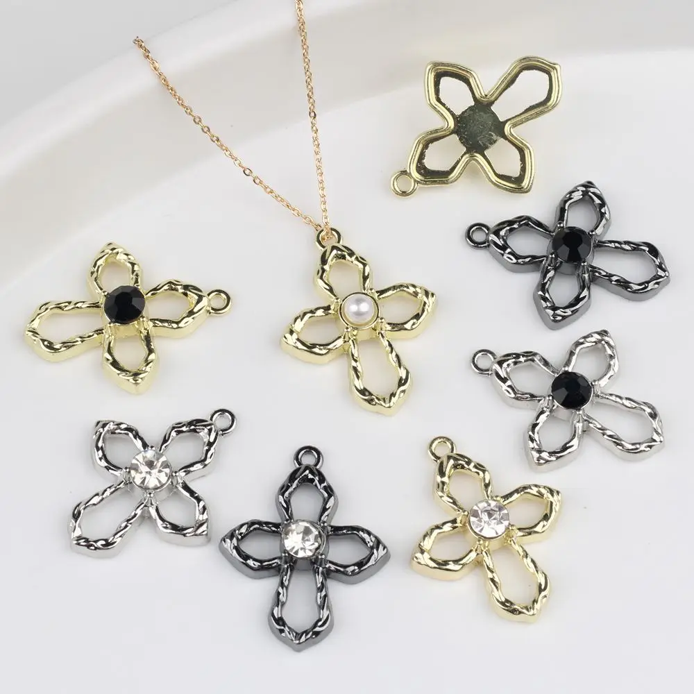 40pcs Handmade Silvery Color Jewelry Pendant Charms Hollow Pendantts Necklace Earrings Pendant Connectors Diy Jewelry Making