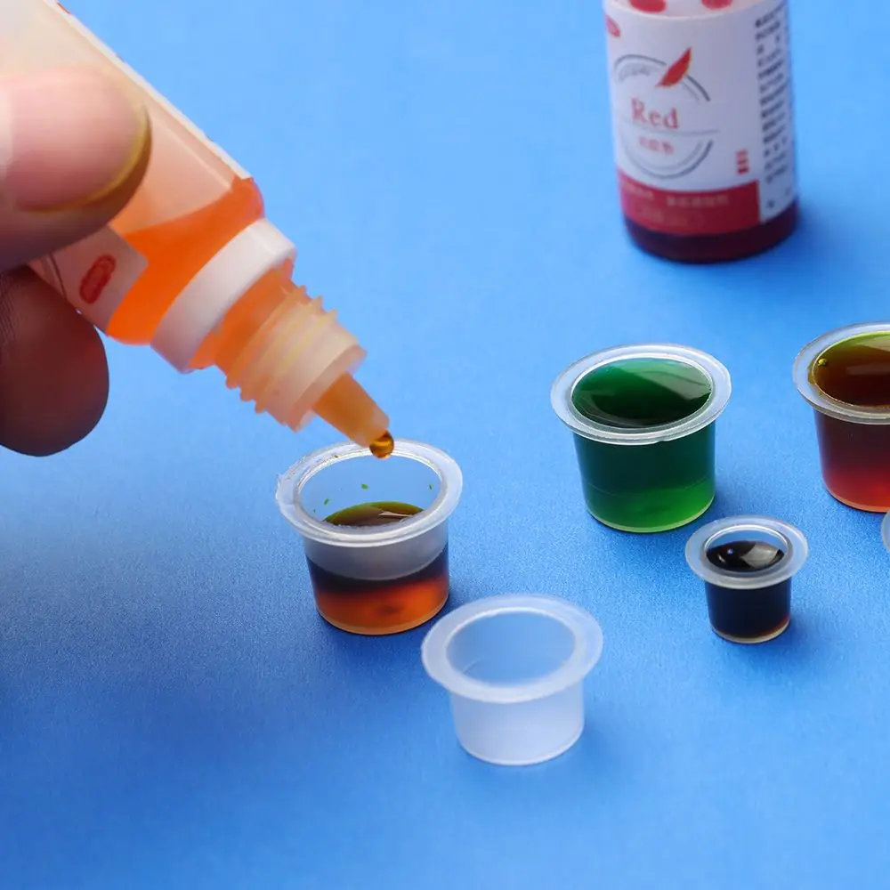 Storage Bottles Container Holder Stand Plastic Cups Pigment Cup  Ink Caps Disposable