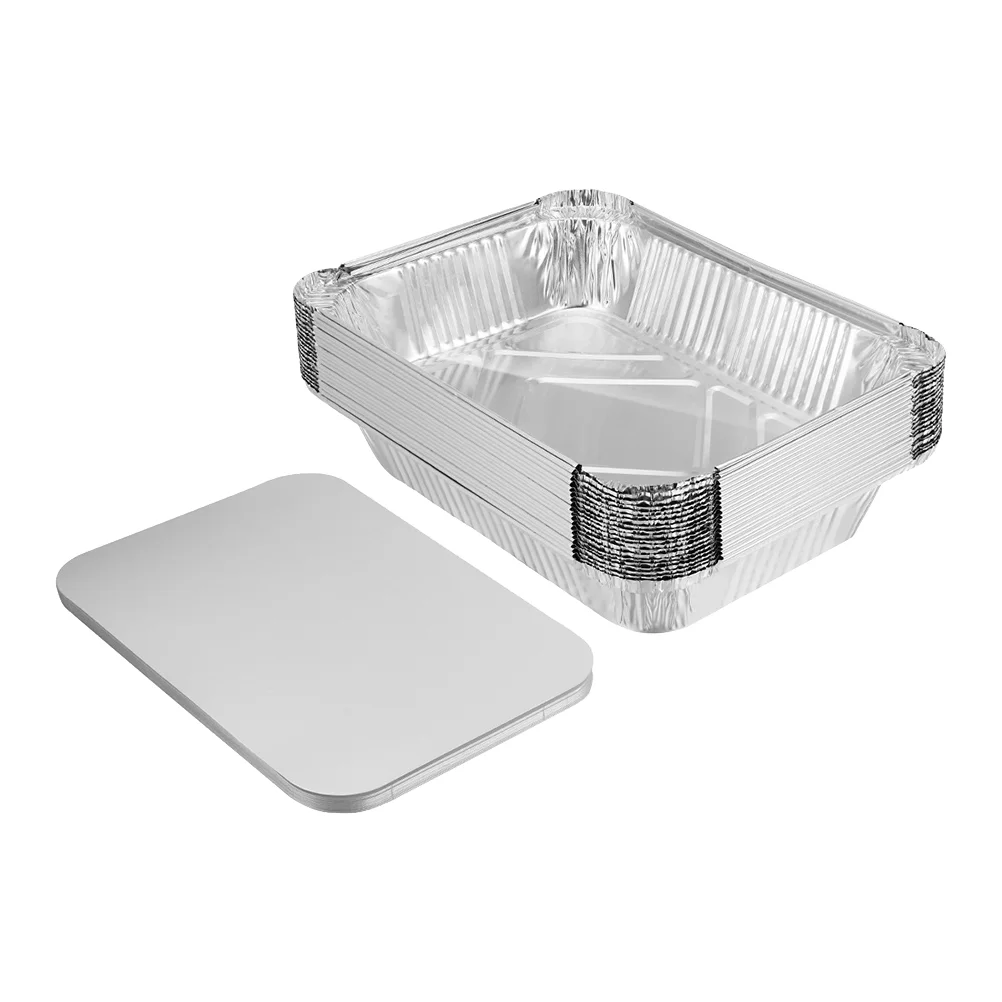 30 Pcs Tin Box Foil Container BBQ Supply Aluminum Food Case Barbecue Boxes Takeaway Packing Containers Accessories Tray