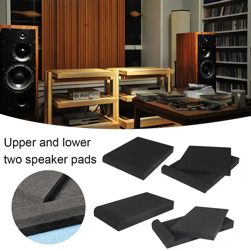 30x20x4.5cm Sponge Studio Monitor Speaker Acoustic Isolation Foam Soundproof Isolator Pads High Density Sound Proof Panels 2pcs