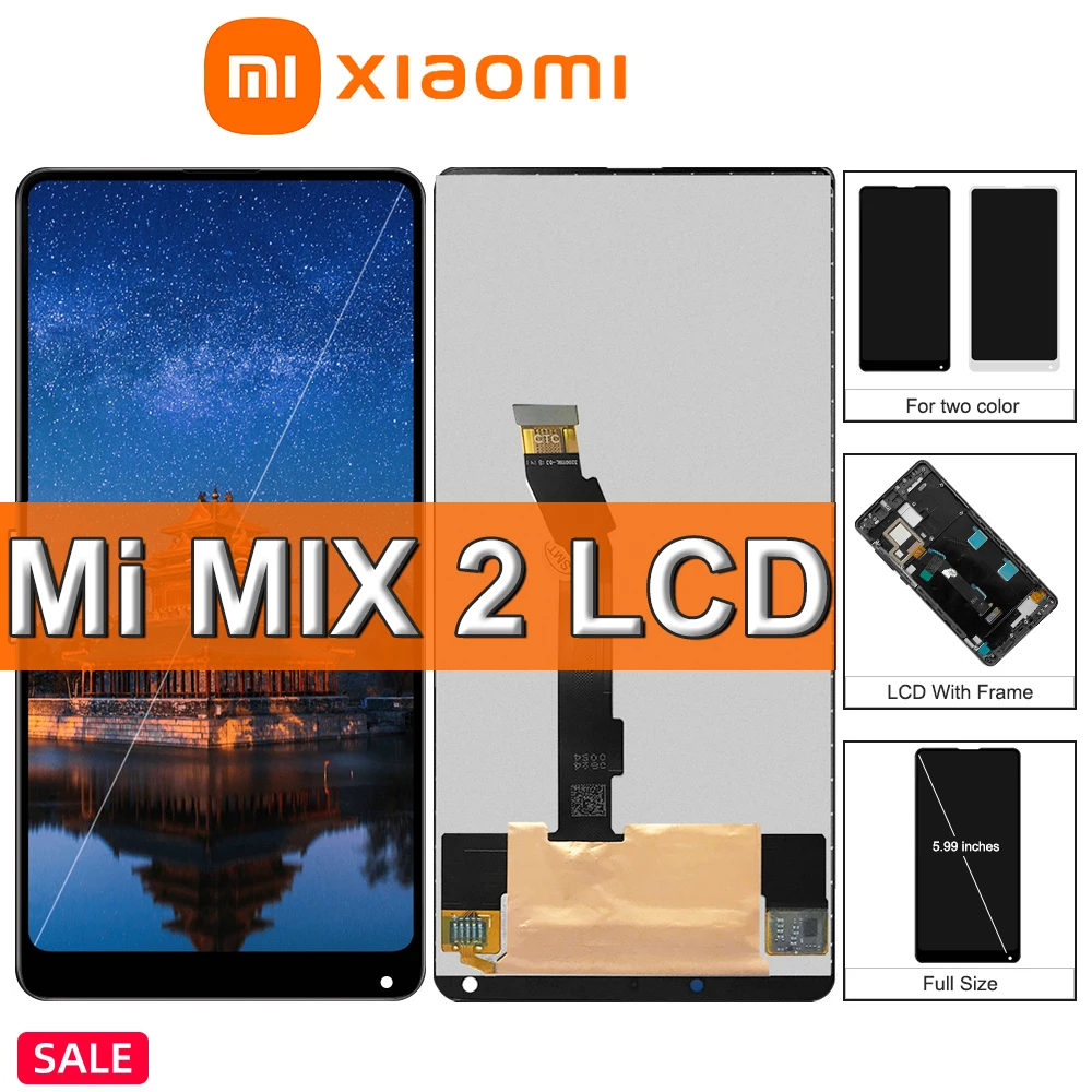 

5.99" Original XIAOMI Mix 2 LCD Display Touch Screen Digitizer Assembly For Mix 2 LCD Mix2 Display MDE5 Repair Parts Replace