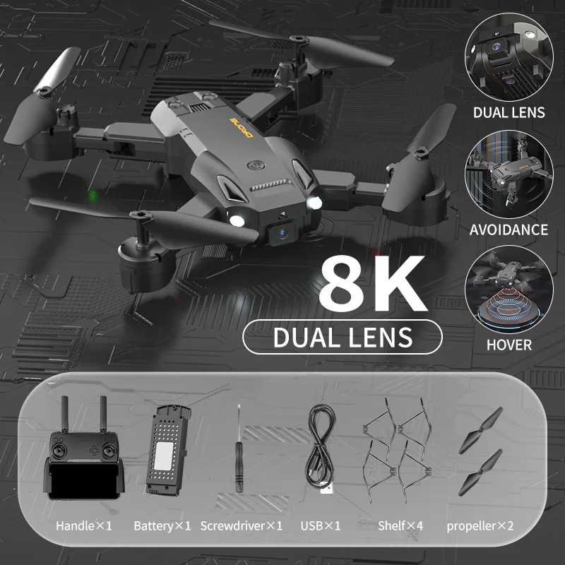 2023 New Q6 5G WIFI 8k Drone HD Dual Camera FPV RC Drone Folding Quadcopter Rc Distance 500M Gift Toy drones with camera hd 8k