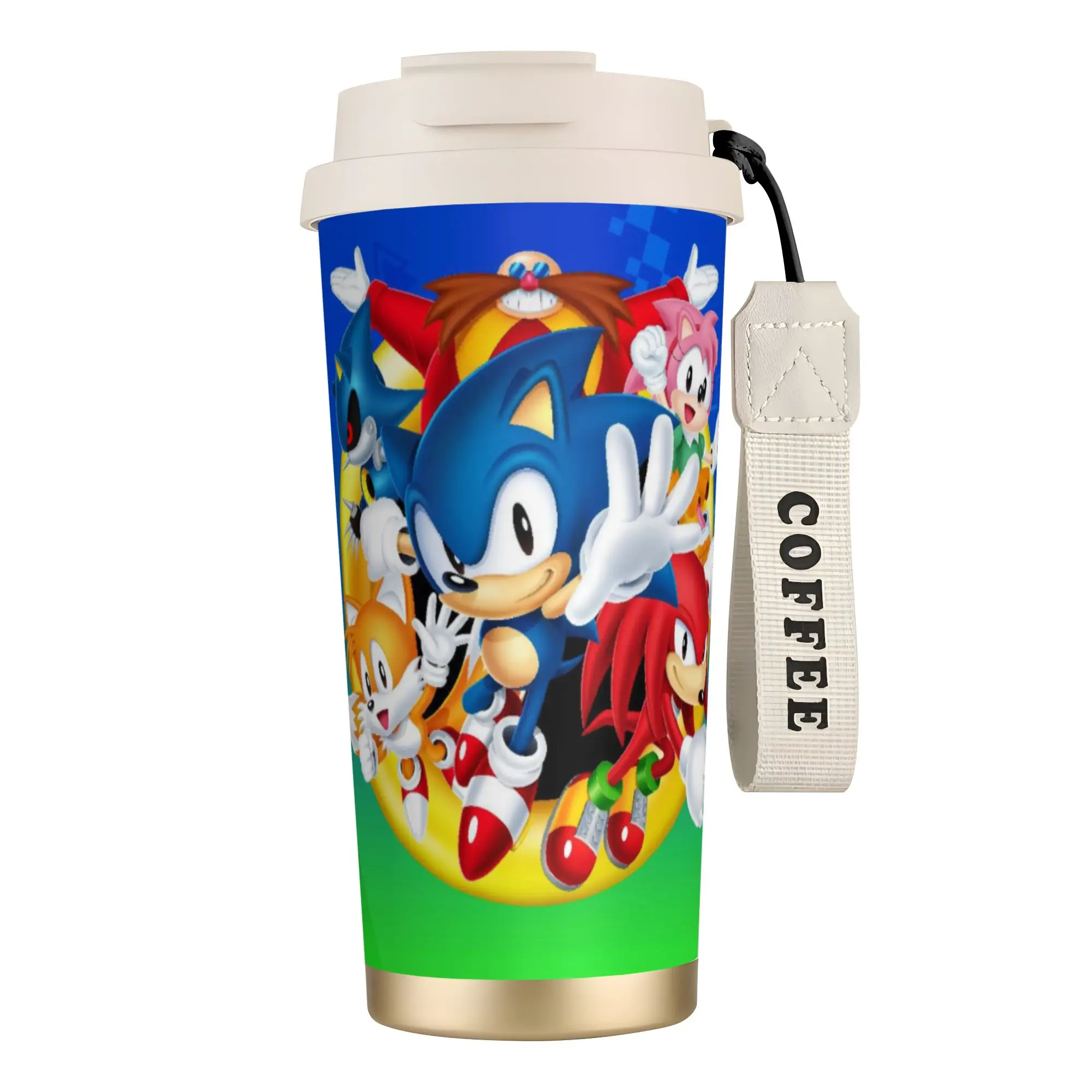 S-Shadow The Hedgehogs Stainless Steel Coffee Cup Cartoon Thermal Cup Travel Outdoor Mug Spill Proof