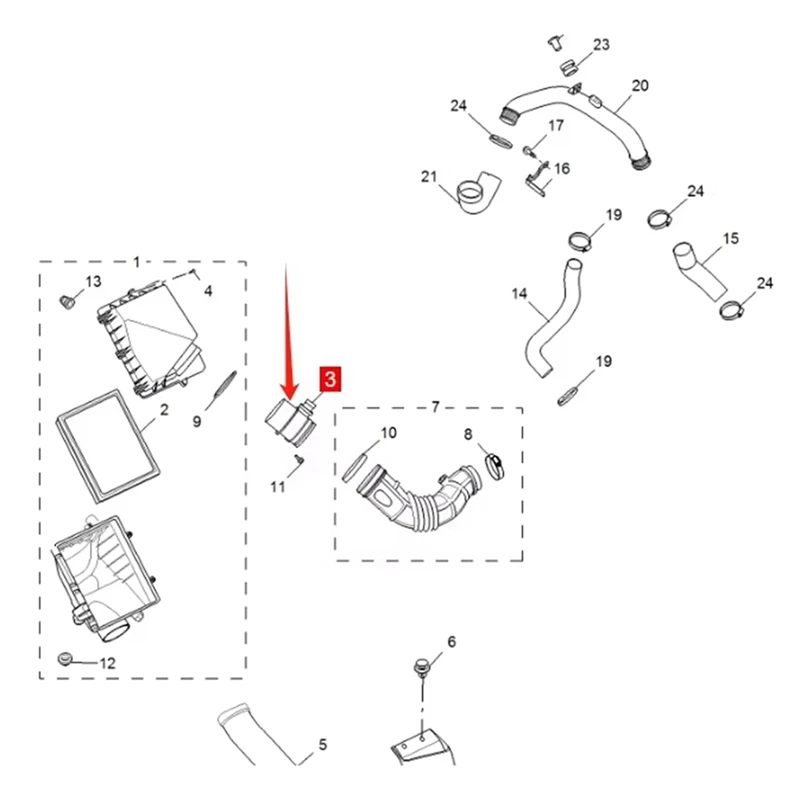 Car Air Flow Meter Sensor 0280218290 10056360 3611100XEC02 For SAIC Great Wall Maxus V80 G10 Haval H4 H6 Chery