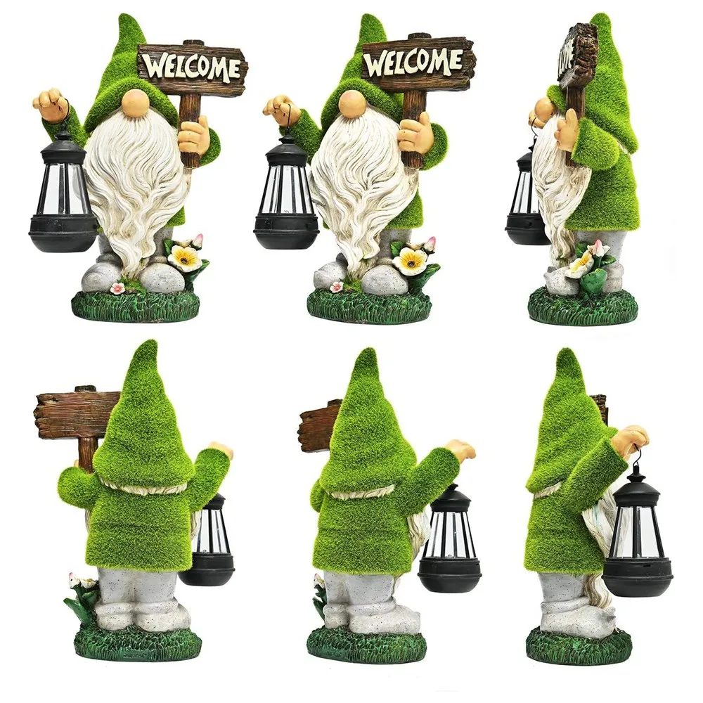 

Outdoor solar lights elf resin craftsmanship ornaments dwarf plush sculptures decorative courtyard landscape lights Party Home