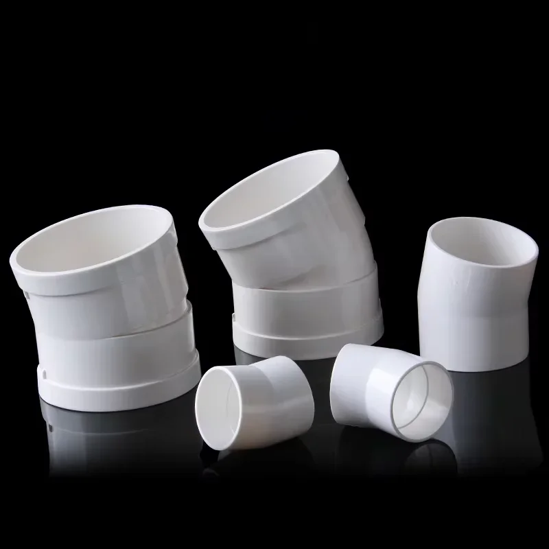 

Plastic Pipe Pvc Elbow Pipe 11.25/15/22.5/30 Degree Drain Fittings 50mm 75mm 110mm 160mm