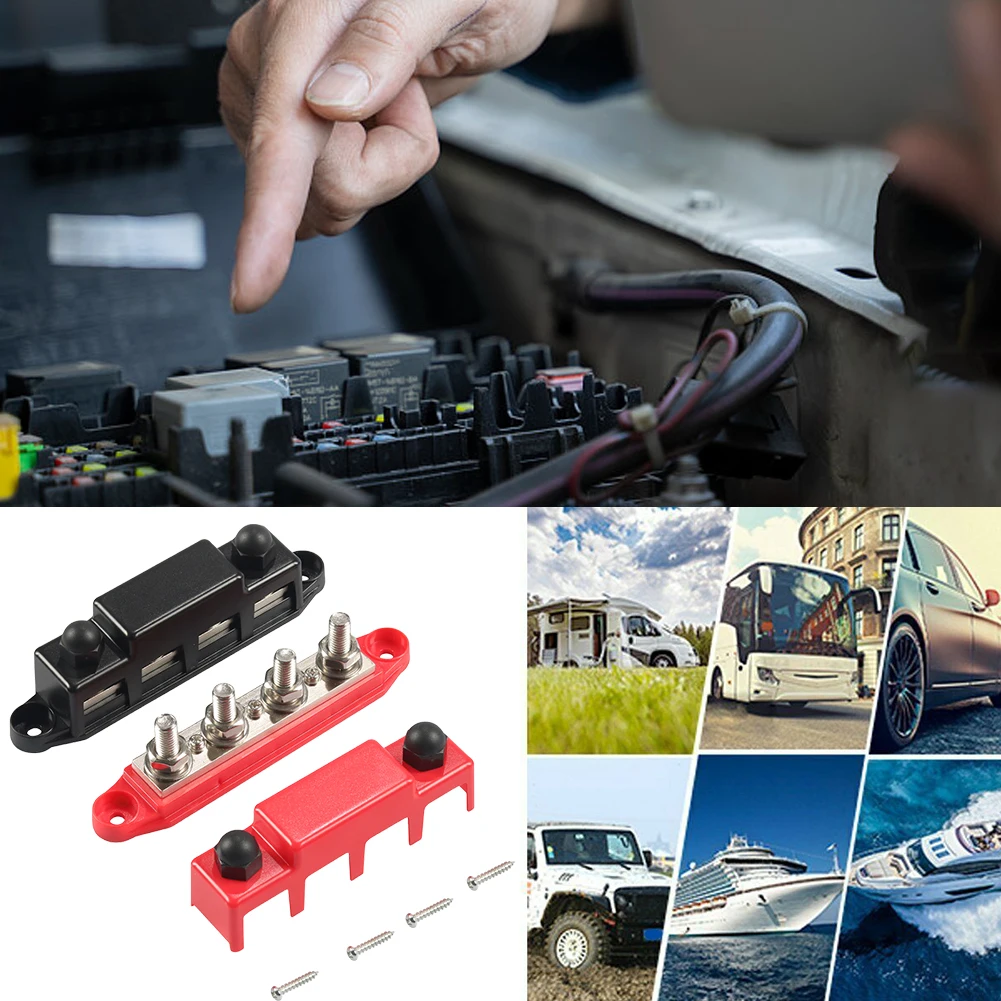 4X5/16 3/8 بوصة حافلة بار 12 فولت 150/300A كتلة توزيع الطاقة M8 M10 كتلة توزيع طاقة البطارية لقارب RV شاحنة تخييم #3