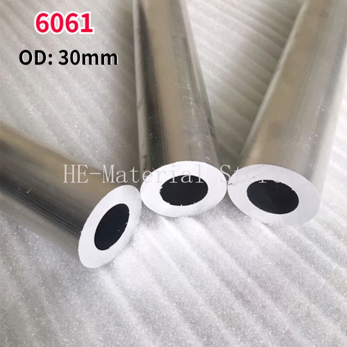 Imagen 1 del producto Tubo de aleación de aluminio redondo hueco, diámetro exterior de 30mm, diámetro exterior de 6/7/100. 6061. 8/9. 4/14/16/5/11-28mm, longitud de piezas, 5/12mm, 18/20mm, 1 unidad