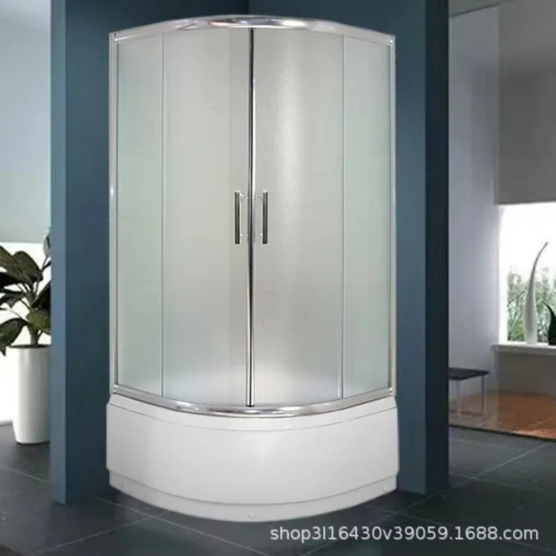 HYS integral shower room Household dry and wet separation glass partition Tempered sliding door High basin Simple shower room