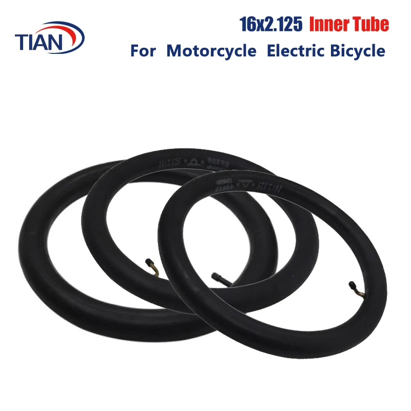 Inner Tube 16 X 2.125 with A Bent Angle Valve Stem or Straight Valve Fits Many Gas Electric Scooters and E-Bike 16x2.125