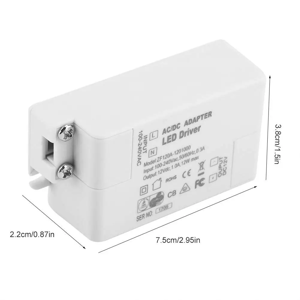 

Constant Voltage Light Driver 12V DC 1A 2A Power Adapter 12W 24W 100-240V Voltage Converter G4 GY6.35 GU4 MR11 GU5.3 LED Driver