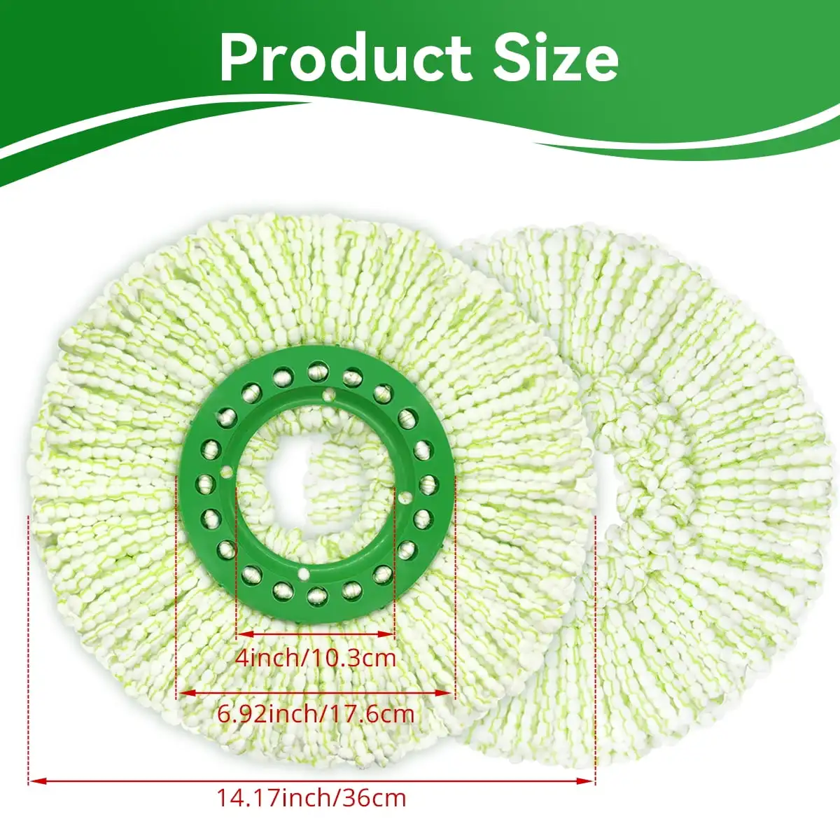 3 Pack Microfiber Spin Mop Refills Home Times, Compatible Libman Tornado, Washable Mop Heads for Hardwood Tile Floors