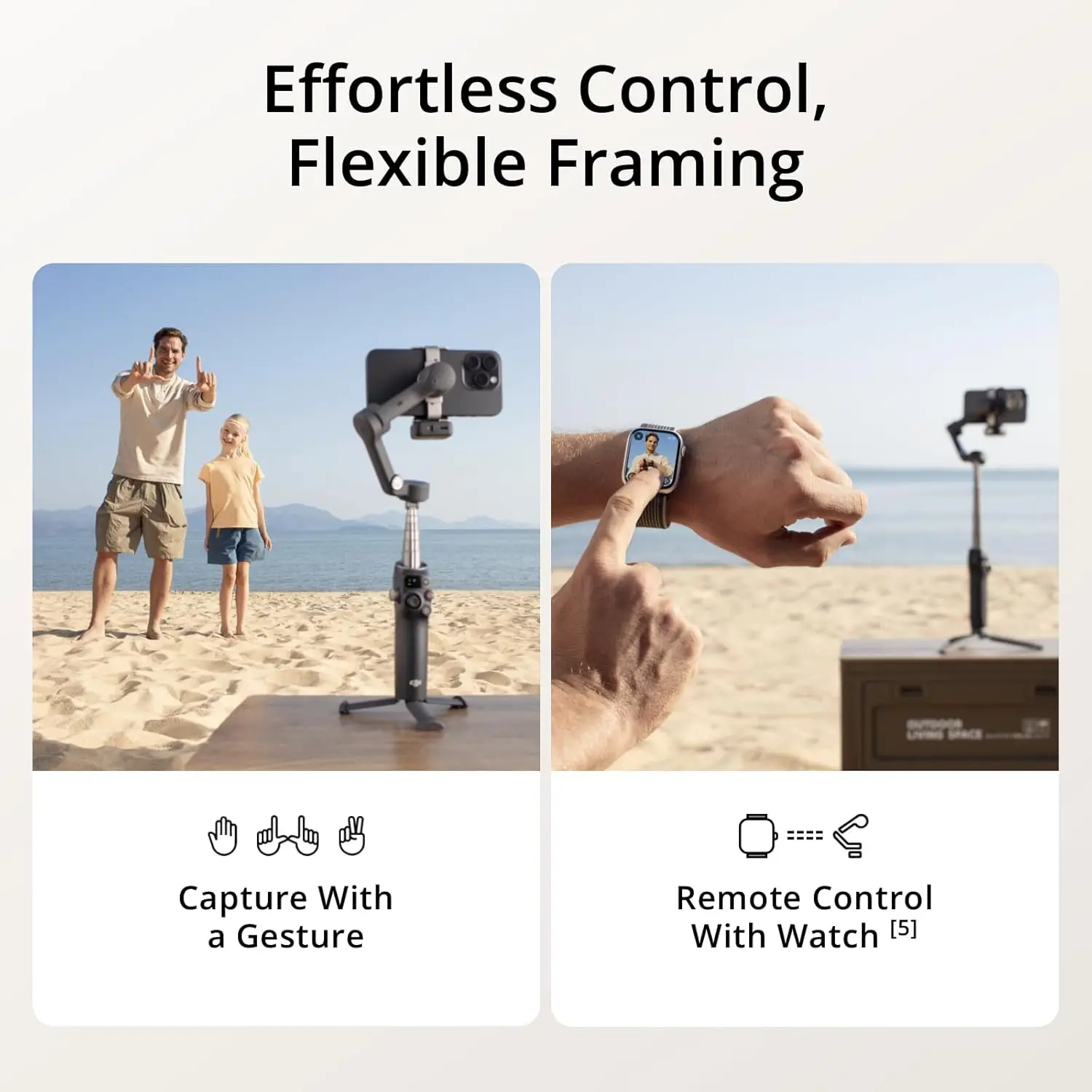 DJI Osmo Mobile 7P Handheld Flagship Gimbal 3 Axis Stabilization Gesture Control Active Track 7.0 Quick Launch & Built-In Tripod