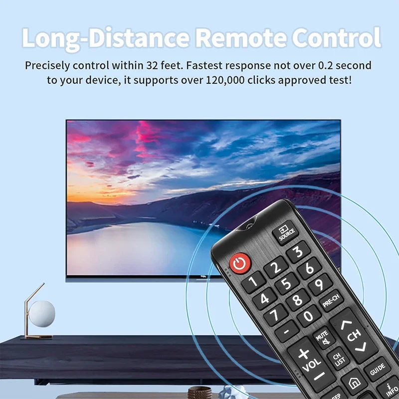 Remote Remote Control untuk Samsung TV UN32N5300 UN40NU7100 UN43N5300 UN43NU6900 UN43NU7100 UN50NU6900 UN50NU7100 UN55NU6900