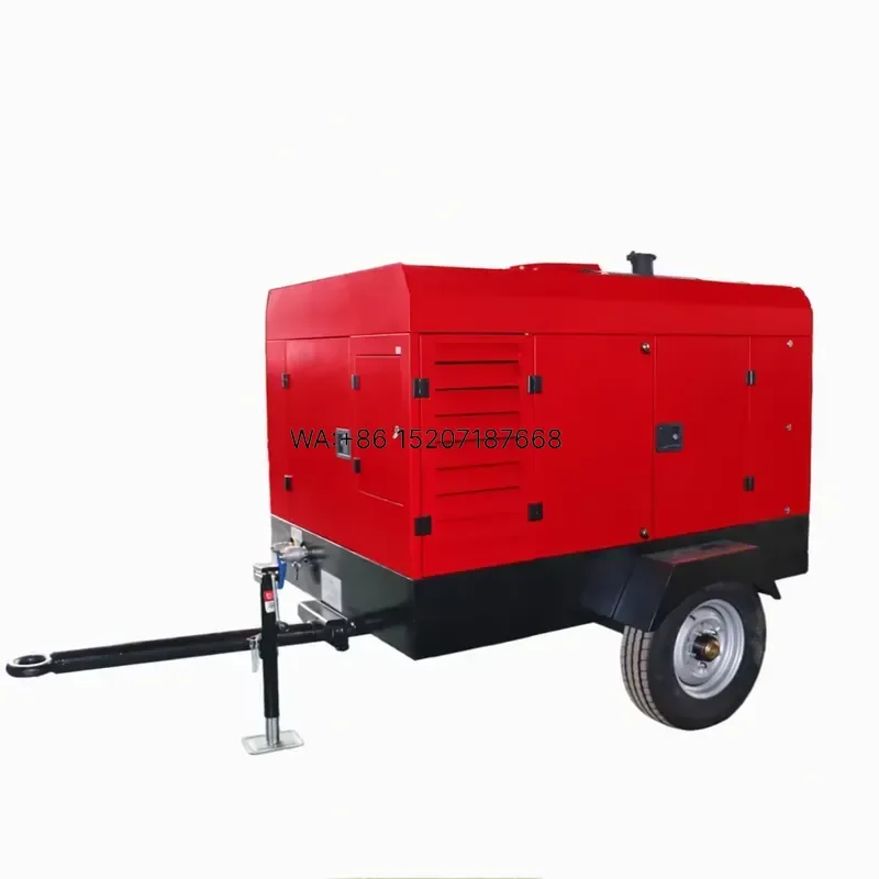 Wmwmnu for Wheel Mounted Screw Air Compressor Portable Mining Compressor for DTH Drilling High Pressure Air Supply