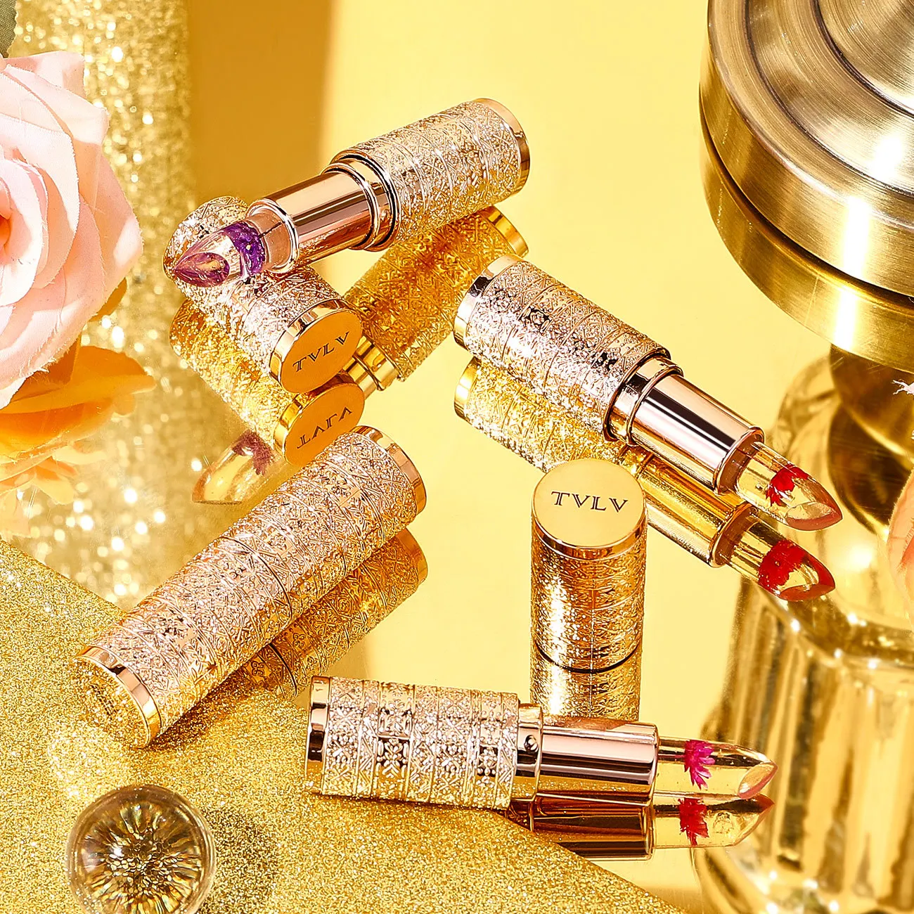 Crystal Color-changing Petal Lipstick, Moisturizing and Long-lasting Lip Balm That Doesn't Stick To The Cup