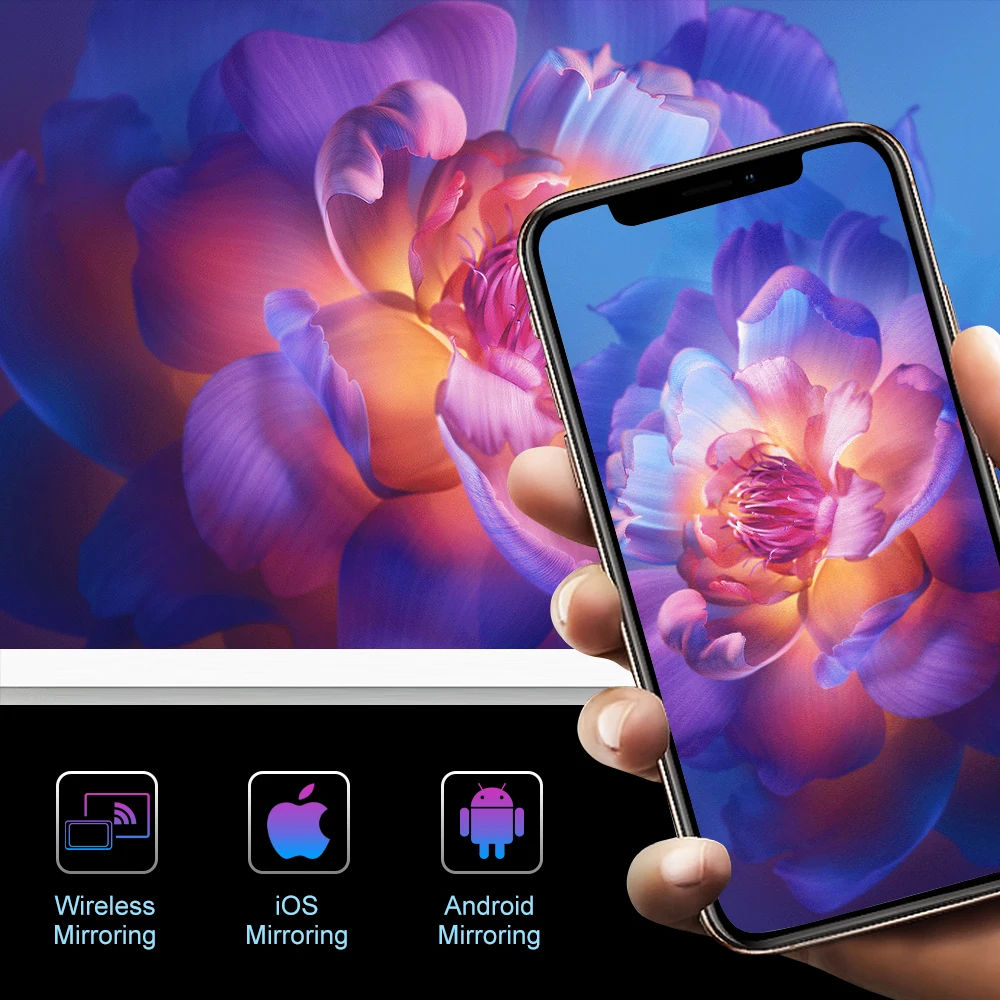 Touyinger UST01 Full HD تطبيق متعدد المشاهد جهاز عرض ثلاثي الأبعاد فائق القصير 4K يدعم جهاز عرض DLP