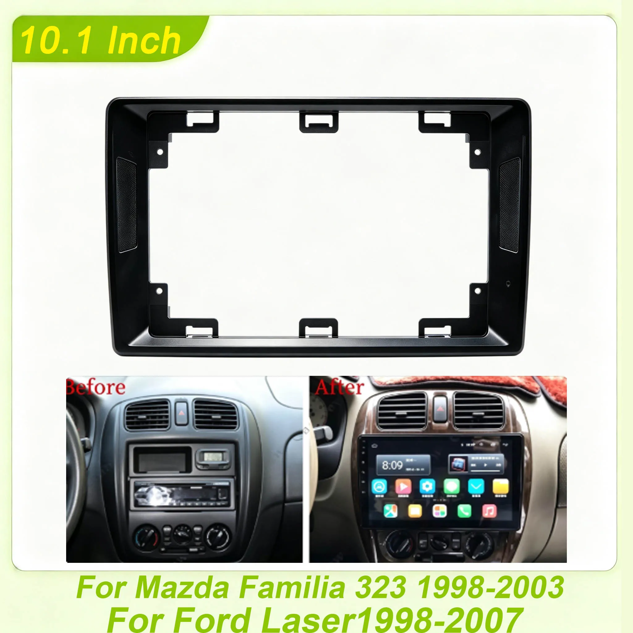 10.1 Inch Car Radio Fascia for Mazda Familia 323 1998-2003 Ford Laser 1998-2007 Android Dash Fitting Panel Kit