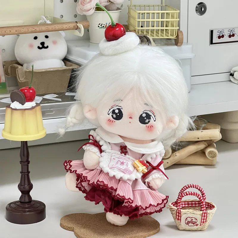 20cm Plush Doll Clothes Cherry Cake Sweet Cute Style Costume For Regular Body Stuffed Toy Dress Up Soft Lovely Outfit Accessory view 3