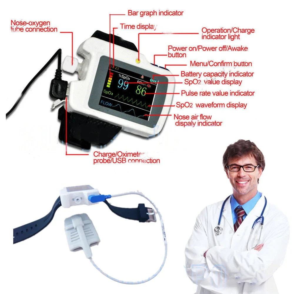 CE Approved Sleep Apnea Monitor Medical Device Sleep apnea screen meter home usb medical breathing apparatus