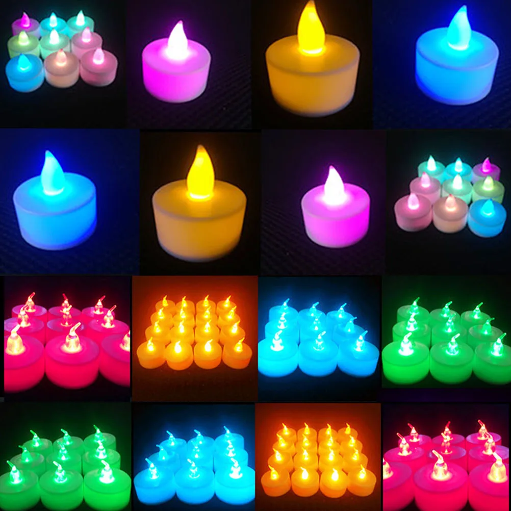 

30 Pcs LED Lights Realistic Flickering Flameless Operated White Tea Candles Long Lasting Eco Friendly Decorative