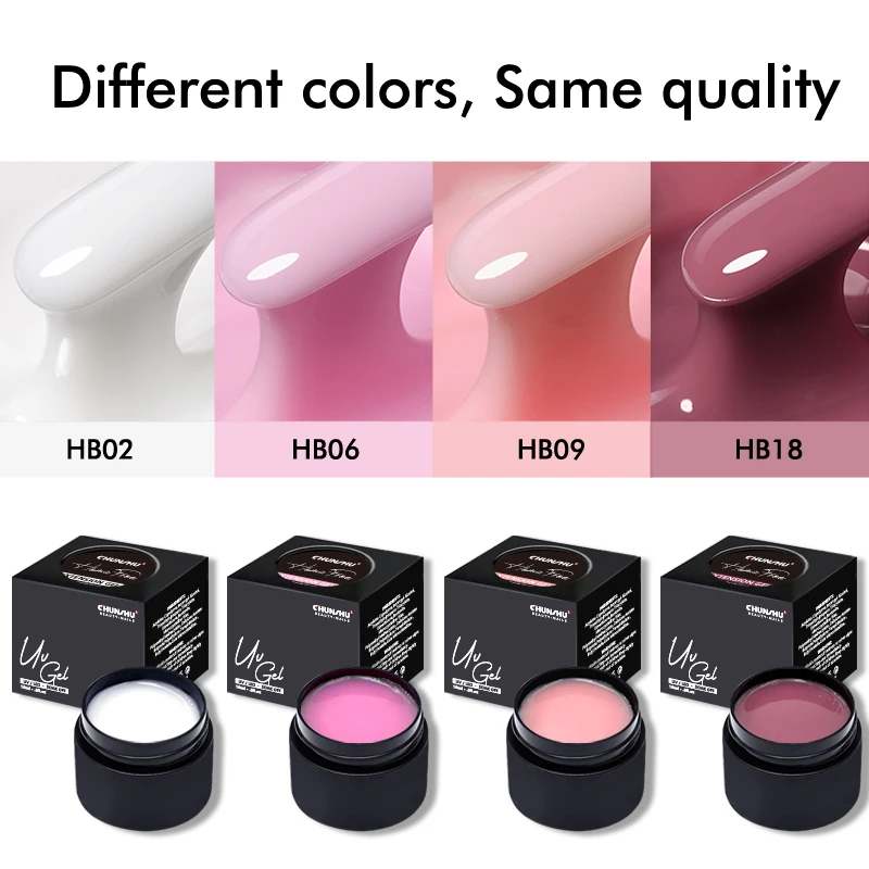 CHUNSHU Hema Free Builder Nail Gel For Finger Extension 15ML Camouflage Color Construction Gel Soak Off UV LED Nail Art Manicure