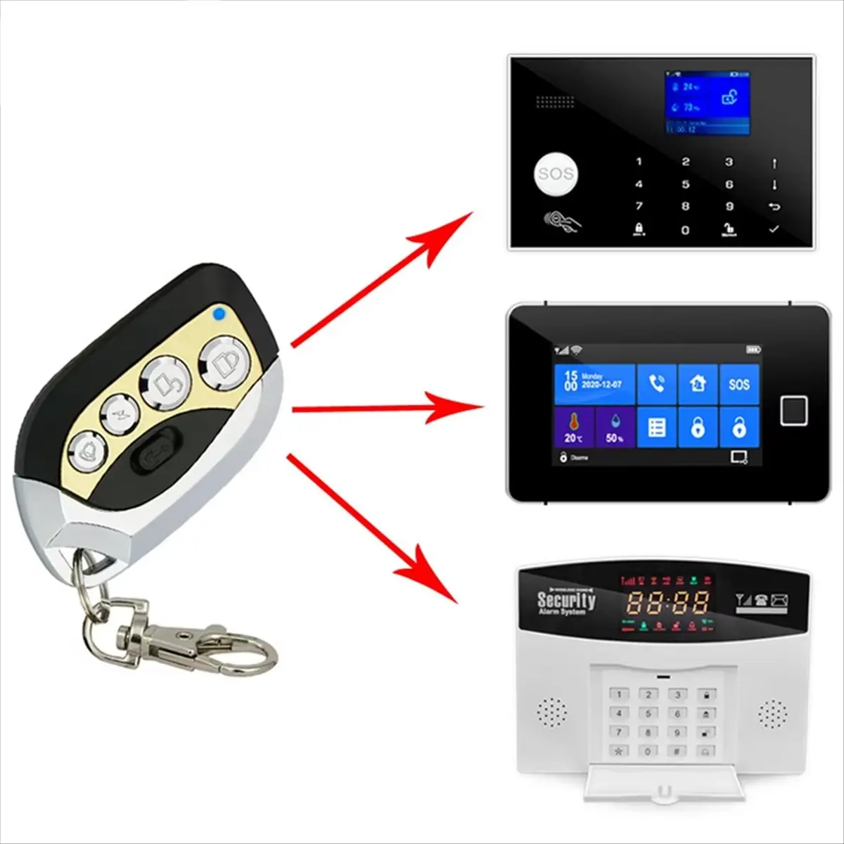 A69ZBG! New 433MHz Universal Remote Control Duplicator for Garage Door/Electric Curtain - Metal Keyfob Clone