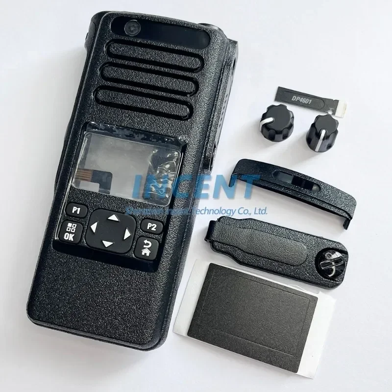 VOIONAIR 18Sets Replacement Front Shell of The Walkie Talkie with Speaker and Flat Cable for DP4601 Radio