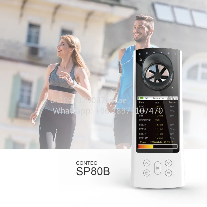 2026 New SP80B Color Display USB Portable Digital Spirometer Bluetooth Touch Spirometry PC Software With 10pcs Mouthpieces
