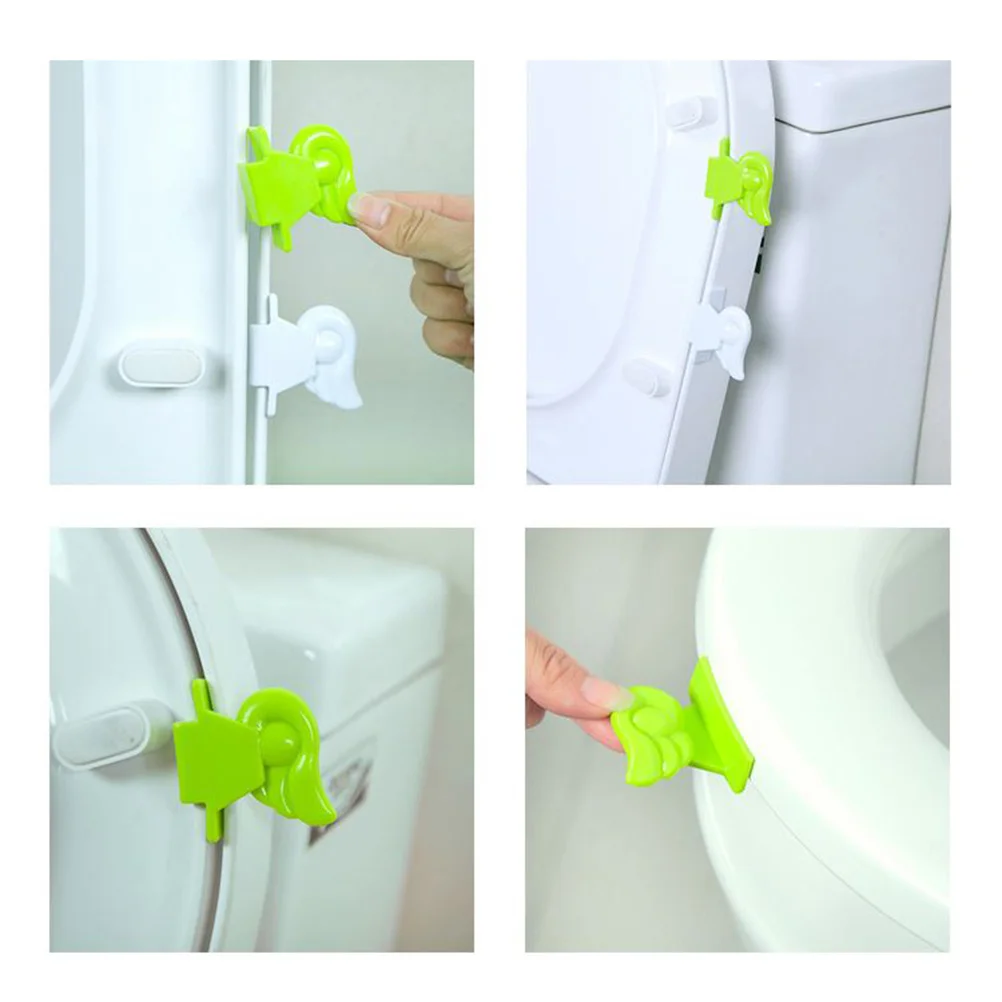 

5Pcs Toilet Seat Lifter Sanitary Cover Lid Lifting Tool Easy Use Avoid Touching Toilet Germs White