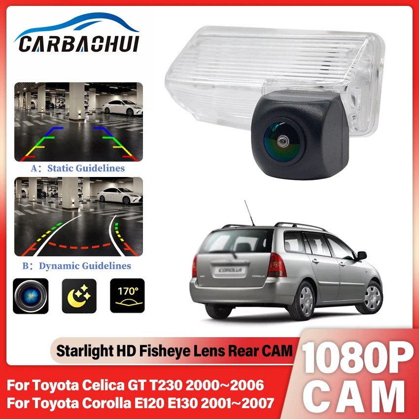 HD 1080P CCD Night Vision For Toyota Celica GT T230 Corolla E120 E130 Backup Parking Camera Rear View Camera License Plate Came