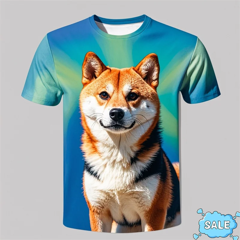 New Vintage 3D Printed Cute Doge Cheems T Shirt Shiba Inu Graphic Tee Shirts Unisex Funny Streetwear T-shirts Mens Clothing Tops