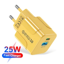 25W Fast Charger Quick Charge QC3.0 USB C Charger For iPhone 15 Pro Max Fast Charging Charger Adapter For iPhone Samsung Xiaomi