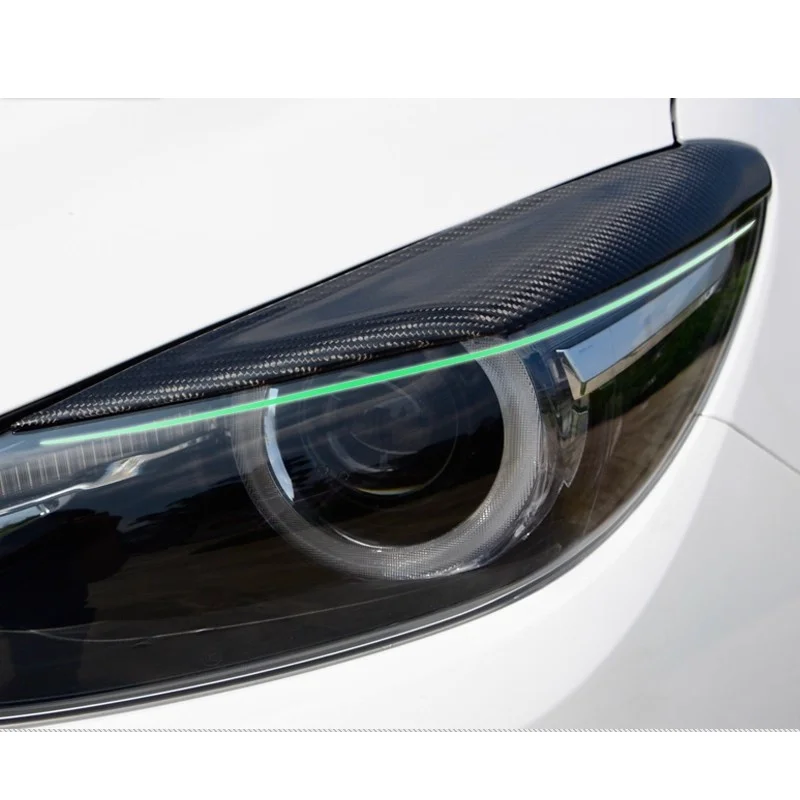 

Car Carbon fiber light eyebrows for Mazda3 Axela 14-19 modified Headlight Stickers cover